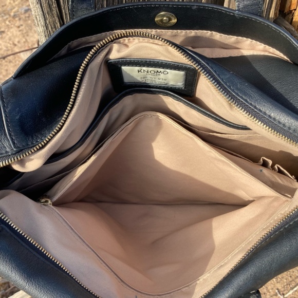 KNOMO LONDON - AUDLEY Designer Black Leather Laptop Briefcase Bag *SOLD OUT* - Picture 10 of 10